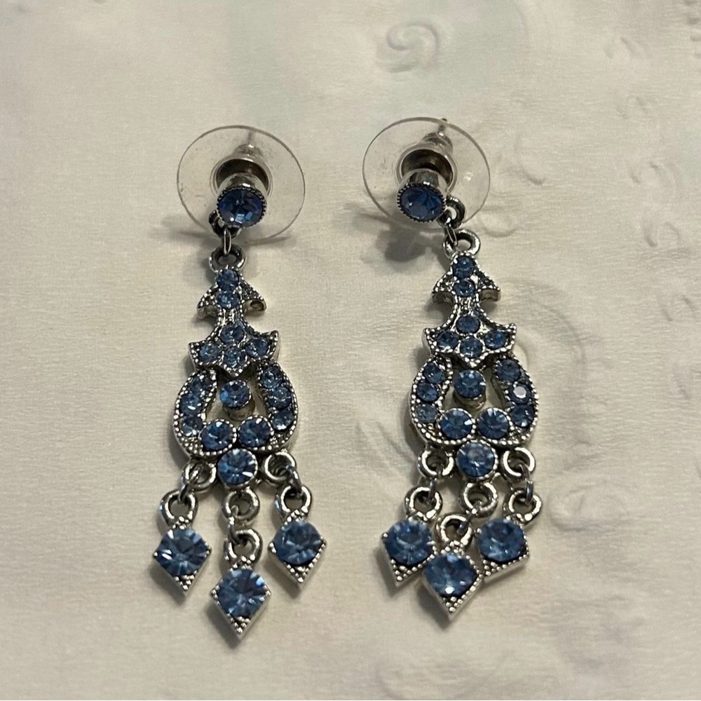 Vintage 1928 Costume Jewerly- Dangle Earrings Set - Picture 3 of 4